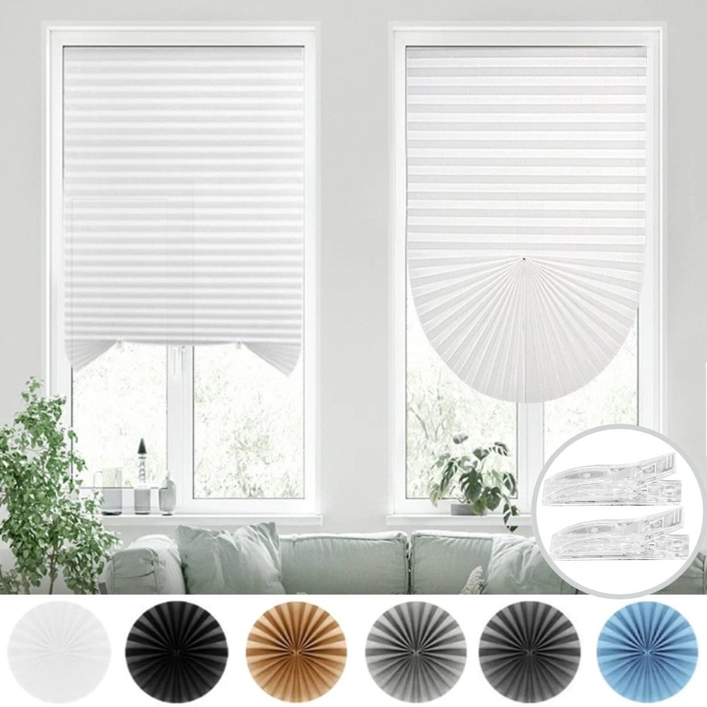 Linen Roller Blind - Pleated Window Blinds Temporary Window Shades