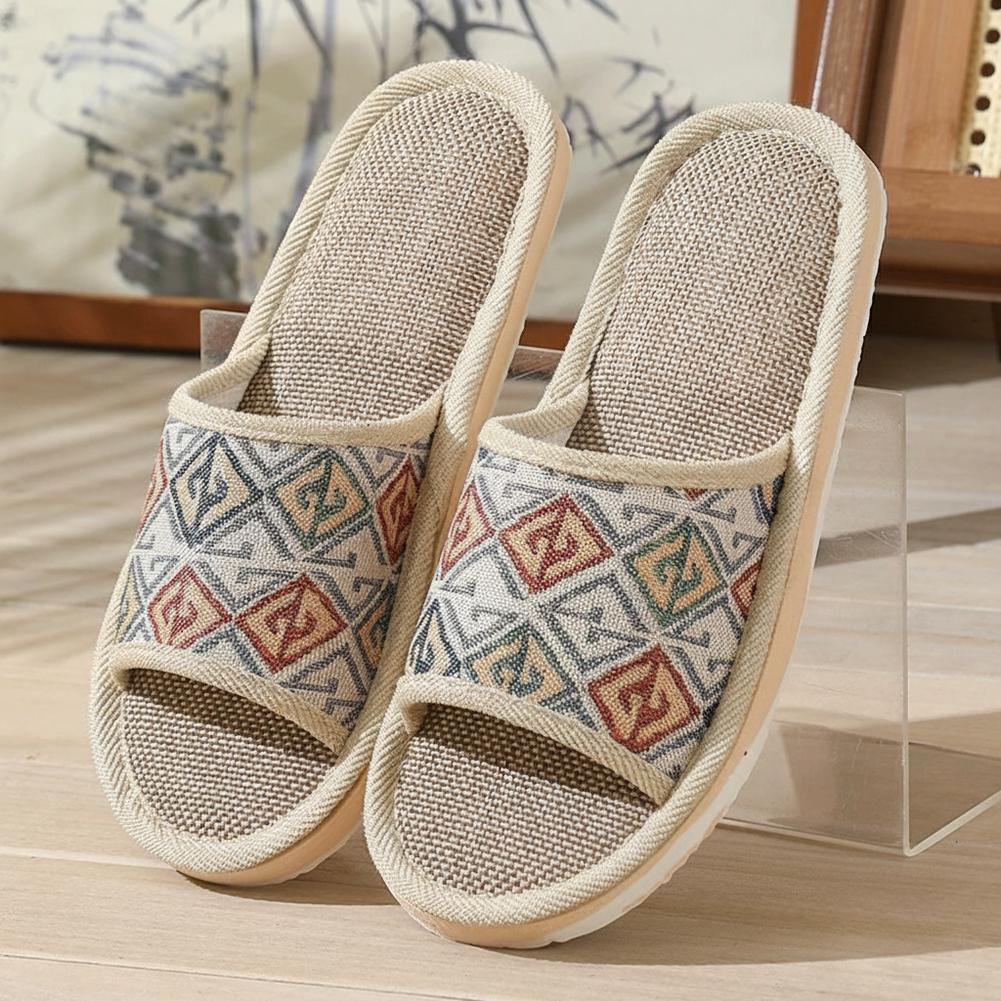 Linen Roller Blind - Four Seasons Linen Slippers Couple Breathable