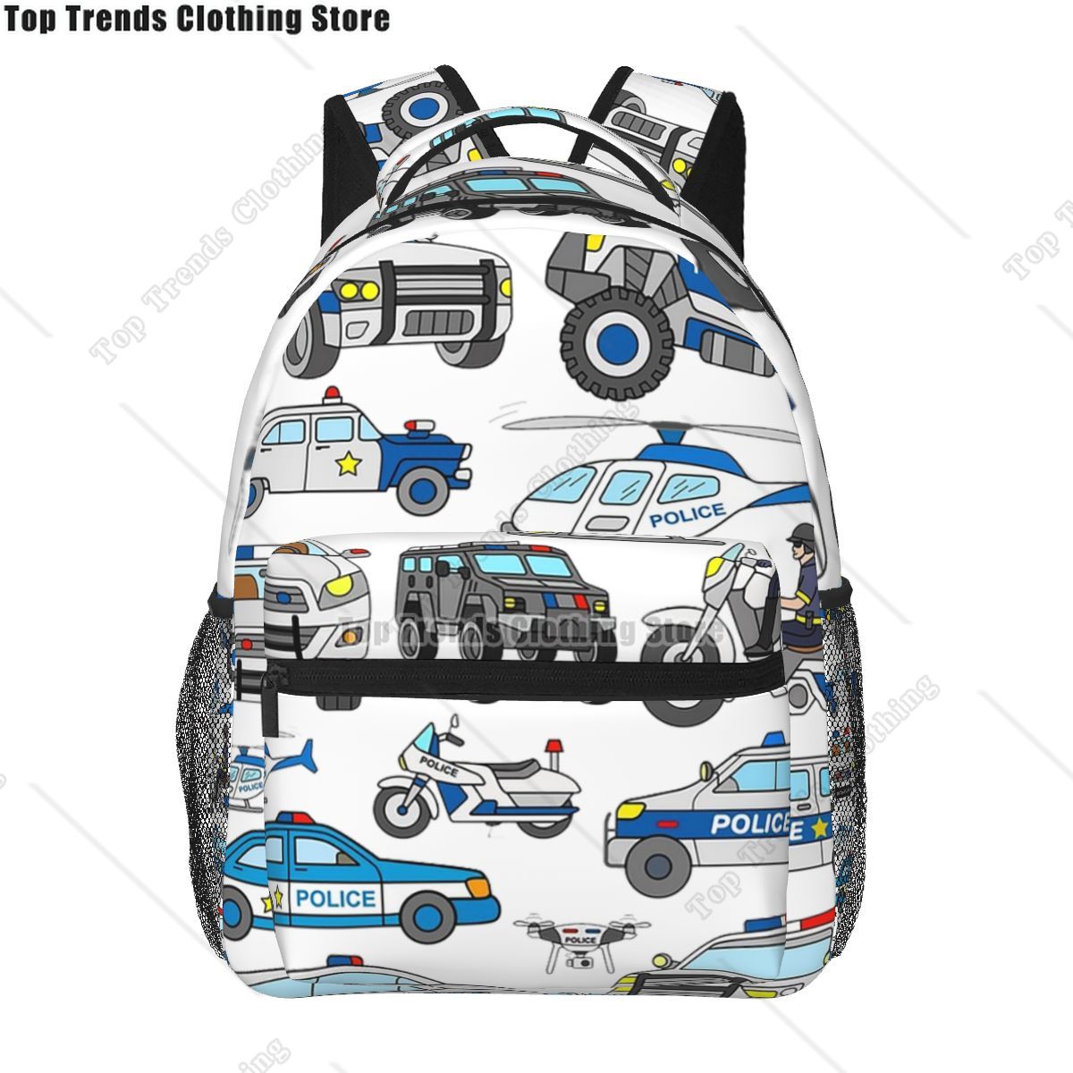 Interior Design Product - Police Car Design Backpacks Boys Girls