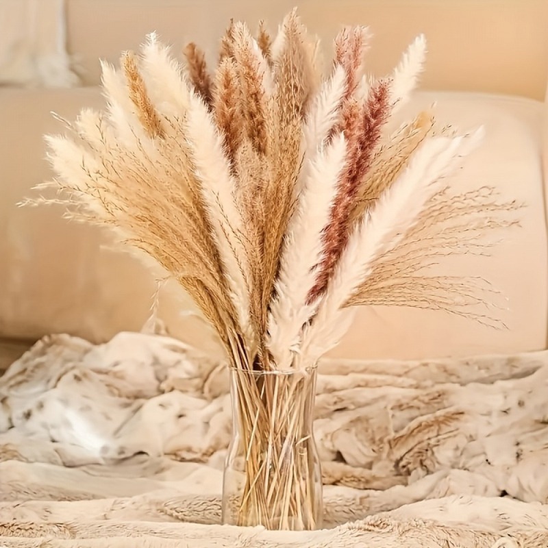 Dried Pampas Bundle - 110Pcs Boho Neutral‑tone Mixed Dried Floral
