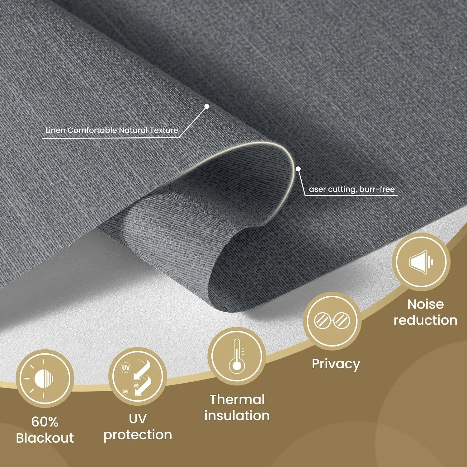 Light Filtering Roller Shades  - огляд і ціна Linen Roller Blind