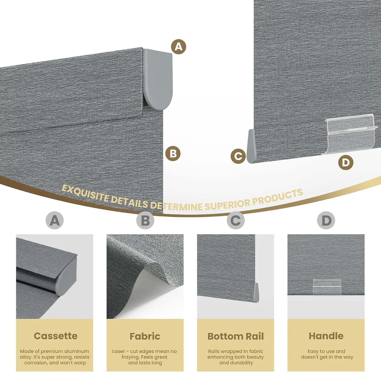 Light Filtering Roller Shades  - огляд і ціна Linen Roller Blind