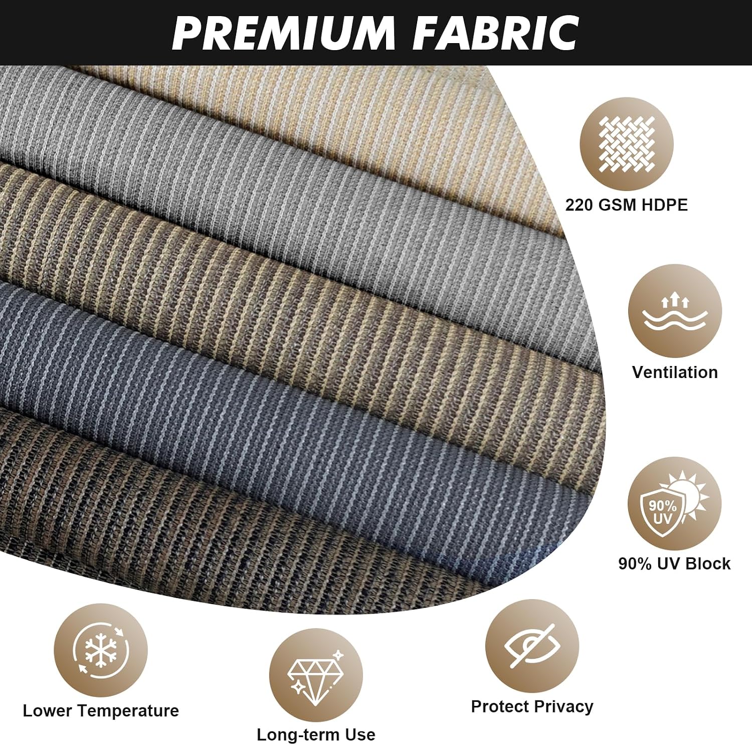 Outdoor Roller Shade 8' W x 6' - огляд і ціна Linen Roller Blind