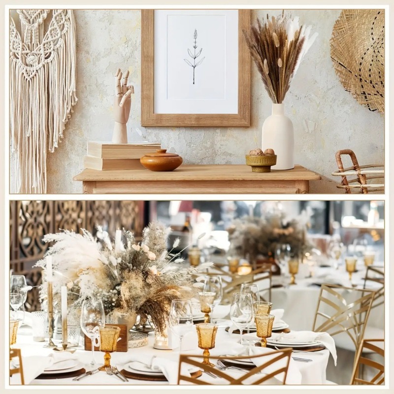 110Pcs Boho Neutral‑tone Mixed - огляд і ціна Dried Pampas Bundle