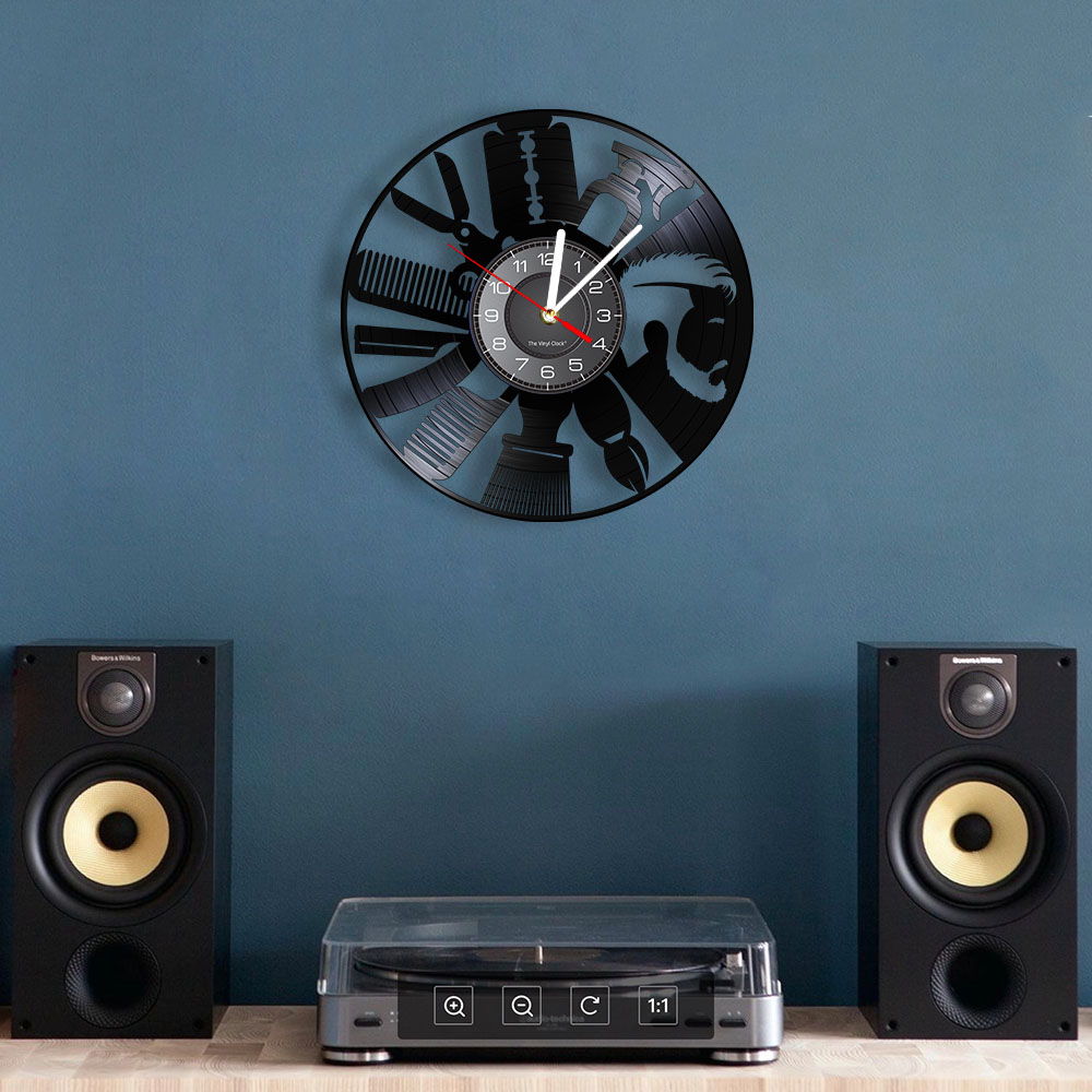 Hair Salon Tools Wall Clock Ba - огляд і ціна Interior Design Living Room Ideas