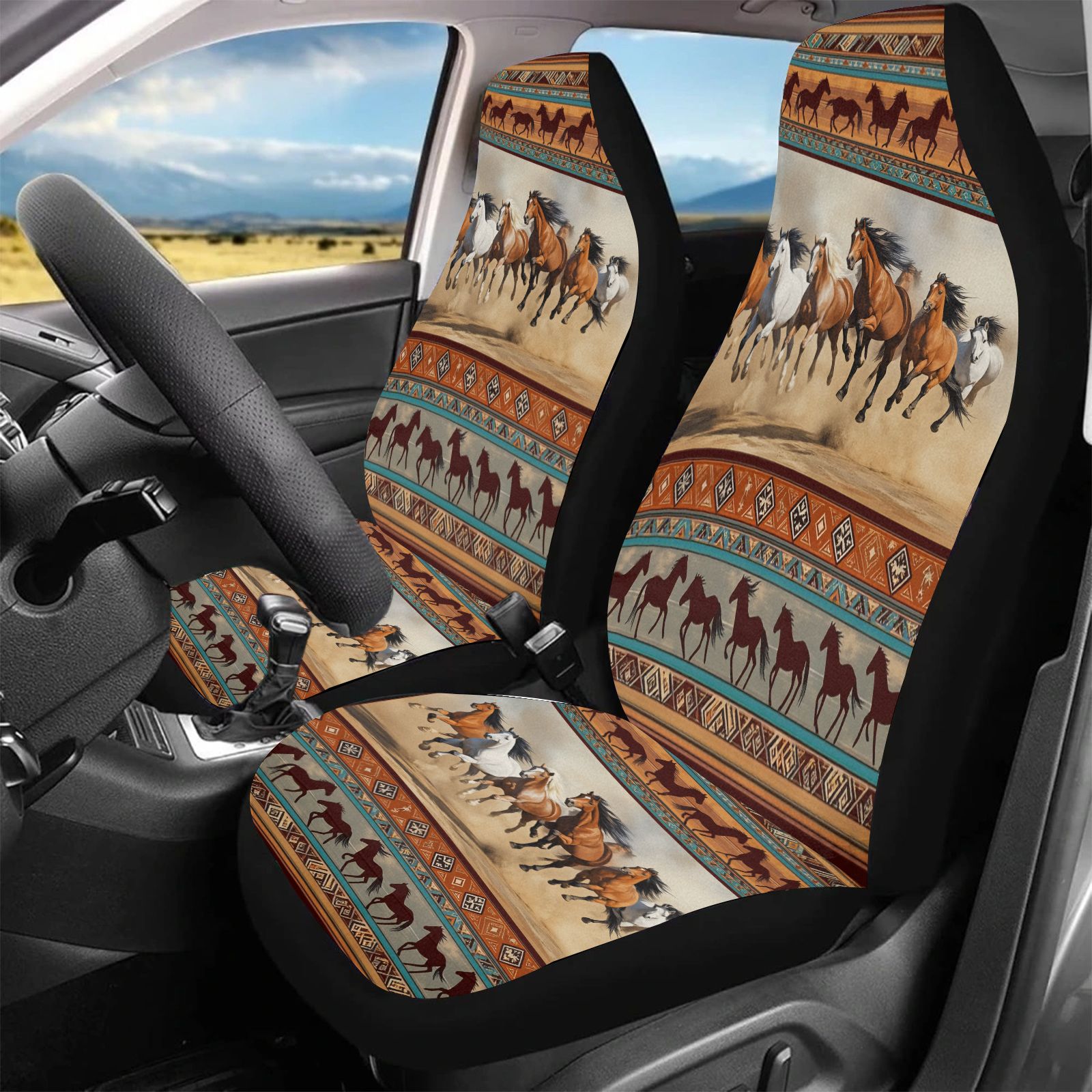 Car Seat Covers With Horse Pat - огляд і ціна Interior Design Earth Tones