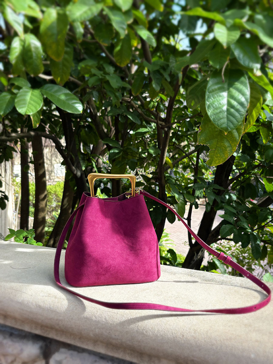 Luxury Suede Bucket Bag Women  - огляд і ціна Interior Design Gold