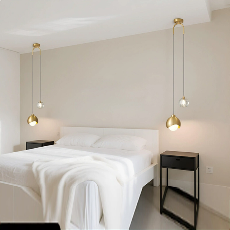 Bedroom Bedside Hanging Pendan - огляд і ціна Interior Design Gold