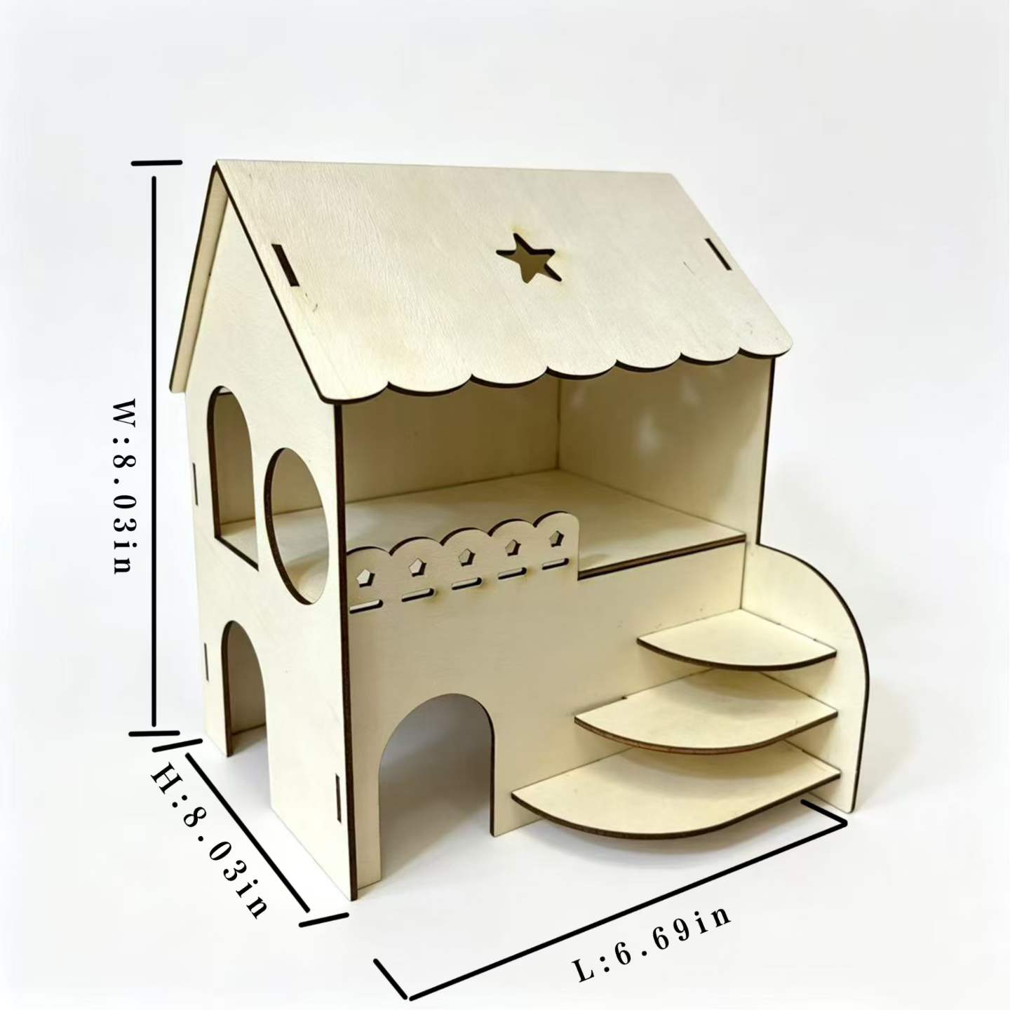 Hamster Two-Story Wooden House - огляд і ціна Interior Design Gold